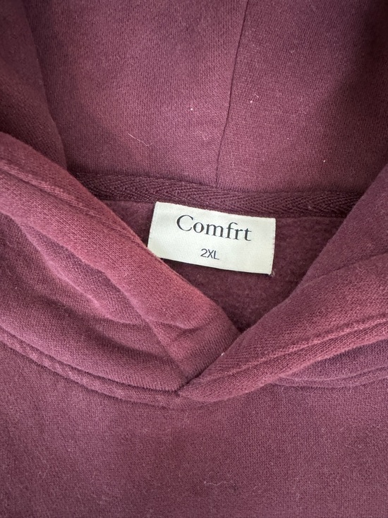 Comfrt Clothing Matching Set, 2XL, Burgundy Hoodie and Wide Leg Sweatpants Coord - Picture 7 of 11